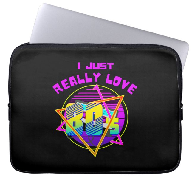 ICH LIEBE 80ER LAPTOPSCHUTZHÜLLE (Vorderseite)