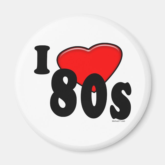 Ich liebe 80er Magnet (Vorne)