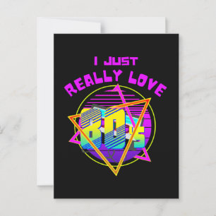 ICH LIEBE 80ER POSTKARTE