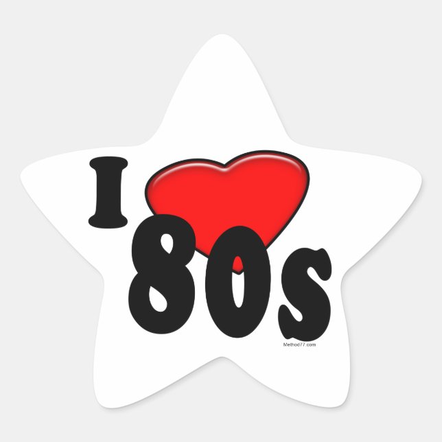 Ich liebe 80er Sticker (Vorderseite)