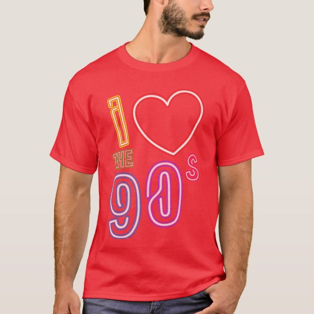 ich liebe 90er Retro Old School T-Shirt (Vorderseite)