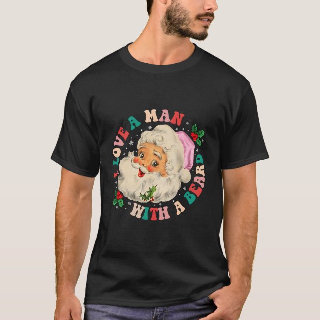 Ich Liebe A mit dem Weihnachtsmann T-Shirt (Vorderseite)