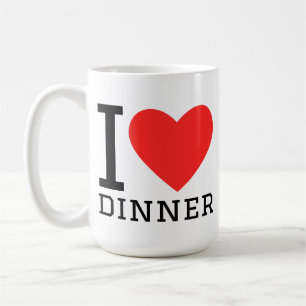 Ich liebe Abendessen Kaffeetasse