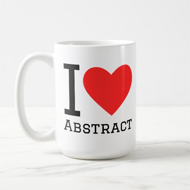 Ich liebe abstrakt kaffeetasse (Links)