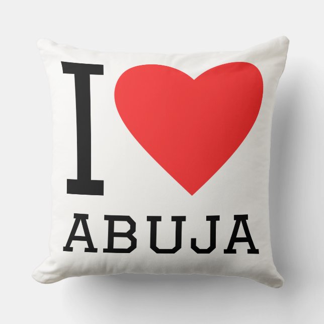 Ich liebe Abuja Kissen (Vorderseite)