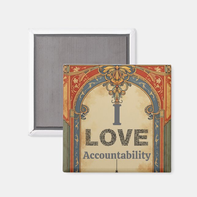 Ich liebe Accountability Magnet (Vorderseite/Rückseite)