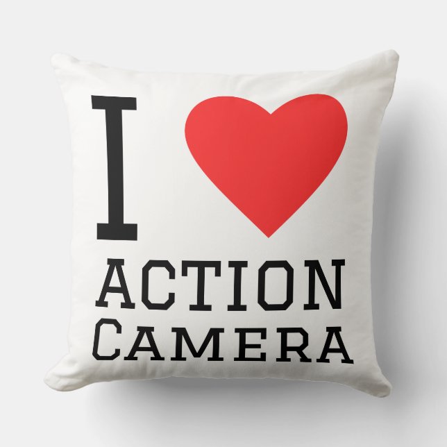 Ich liebe Action-Kamera Kissen (Vorderseite)