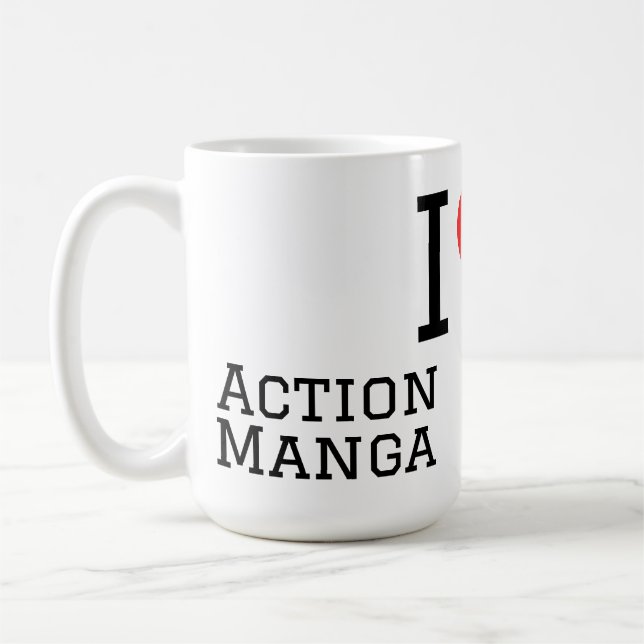Ich liebe Action-Manga  Kaffeetasse (Links)