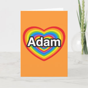 Ich Liebe Adam. Ich Liebe dir Adam. Herz Karte