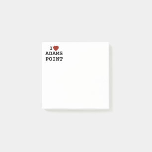 Ich liebe Adams Point Post-It Notizen