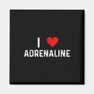 Ich liebe Adrenalin Herz Surfen Sky Diving Skifahr Magnet