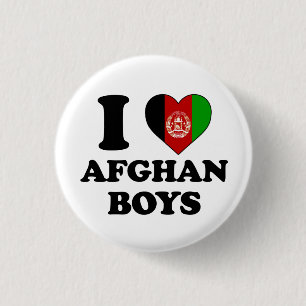Ich Liebe afghanische Jungen Button