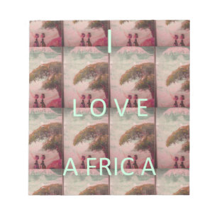 Ich liebe Afrika – Kulturelles Landschaftsmuster Notizblock