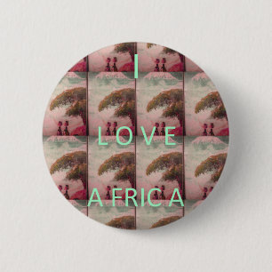 Ich liebe Afrika – Kulturlandschaftsmuster Button