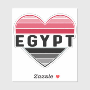 Ich Liebe Ägypten, ägyptisches Herz Aufkleber