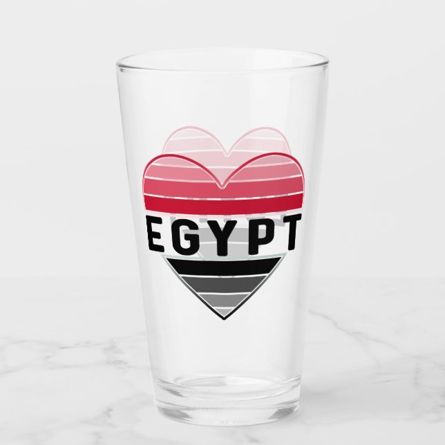 Ich Liebe Ägypten, ägyptisches Herz Glas (Vorderseite)