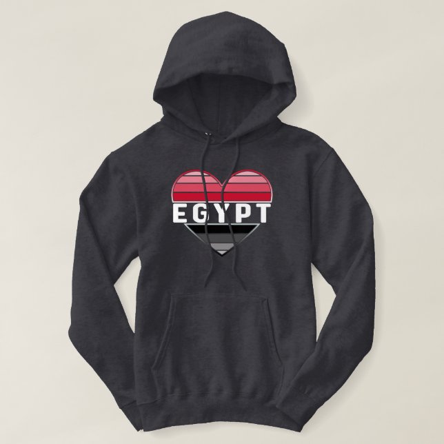 Ich Liebe Ägypten, ägyptisches Herz Hoodie (Design vorne)