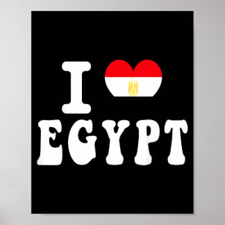 Ich liebe Ägypten Herz Flagge Retro Reise Souvenir Poster