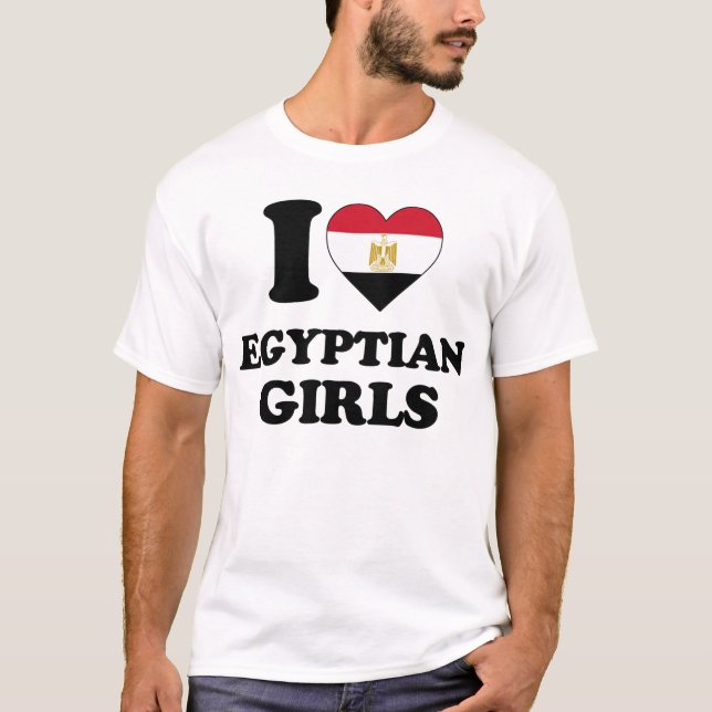 Ich Liebe ägyptische Mädchen T-Shirt (Vorderseite)