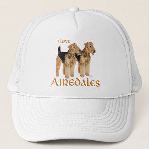 Ich liebe Airedales Truckerkappe