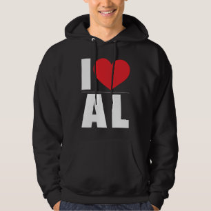 Ich liebe AL Alabama State Herz mein Zuhause Hoodie