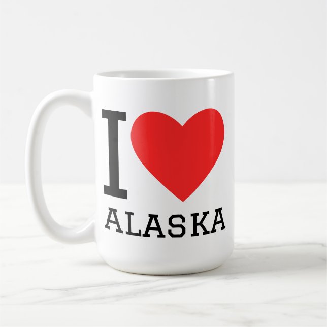 Ich liebe Alaska  Kaffeetasse (Links)