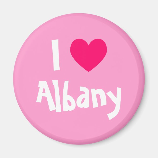 Ich liebe Albany Magnet (Vorne)