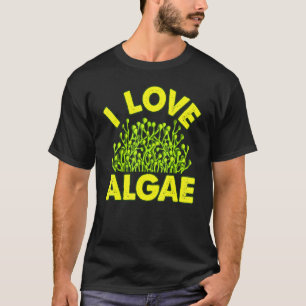 Ich liebe Algen Biologie Diatomee Grüne Teich Orga T-Shirt