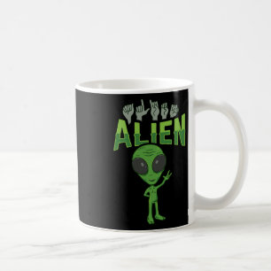 Ich liebe Alien ASL Handgeste Taub Hörverlust bewu Kaffeetasse