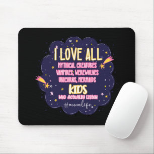 Ich Liebe alle Mythischen Kreaturen, Vampire, Werw Mousepad