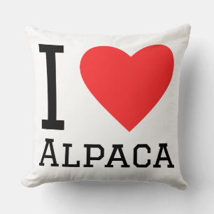 Ich liebe Alpaka Kissen