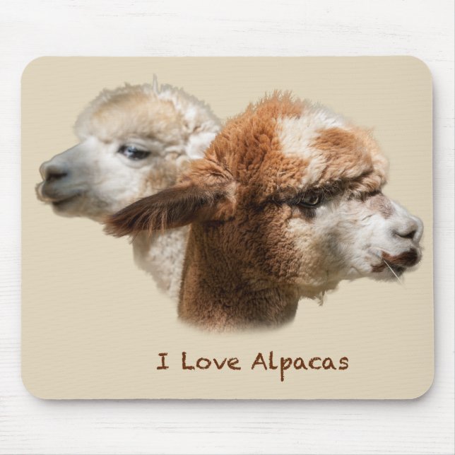 Ich liebe Alpaka-Mauspad Mousepad (Vorne)