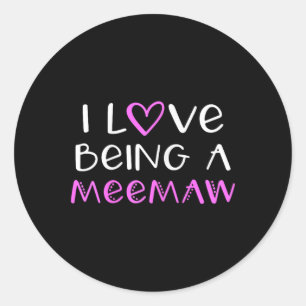 Ich Liebe als Meemaw Niedlich Cool Mee-maw Runder Aufkleber