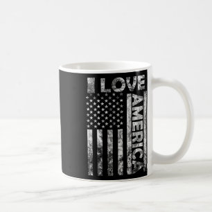 Ich liebe Amerika-Shirt USA-Flagge 4. Juli Unabhän Kaffeetasse
