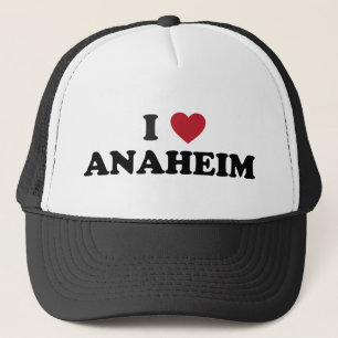 Ich liebe Anaheim Kalifornien Truckerkappe