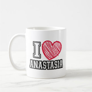 Ich liebe Anastasia Vorname Ich liebe Anastasia Pe Kaffeetasse