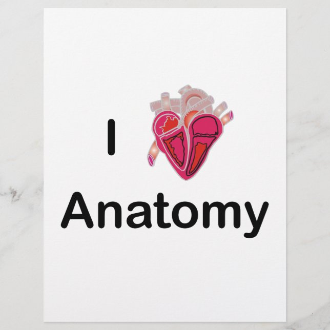 Ich Liebe Anatomie mit menschlichem Herzen! Flyer (Vorne)