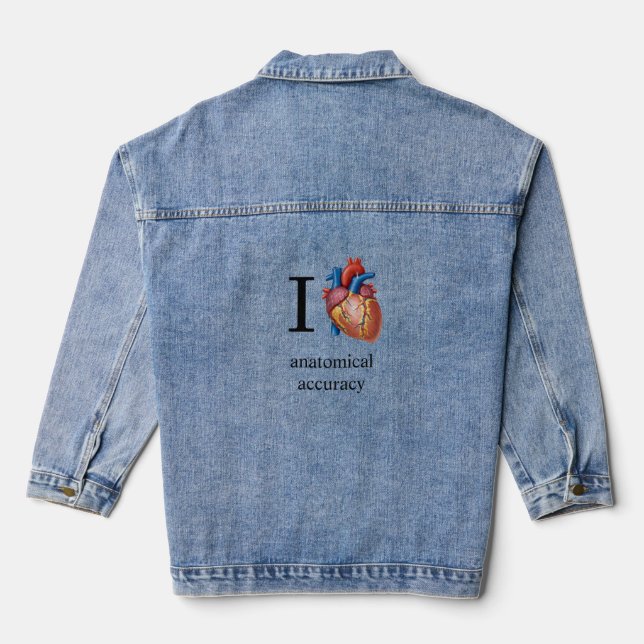 Ich liebe anatomische Genauigkeit  Jeansjacke (Rückseite)