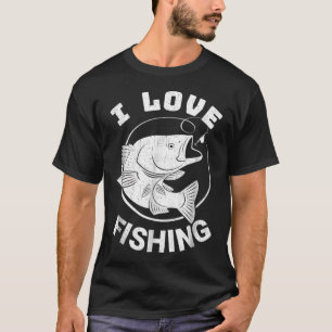 Ich liebe Angeln Lustiger Fischliebhaber Angler Ge T-Shirt