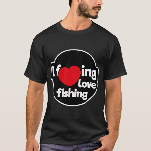 Ich liebe Angeln T-Shirt (Vorderseite)