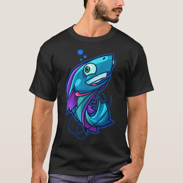 Ich liebe Angeln T-Shirt (Vorderseite)