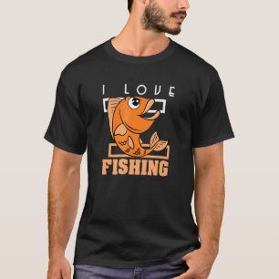 Ich liebe Angels Glücklicher Fisch T-Shirt