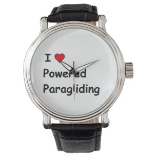 Ich liebe angetriebenes Paragliding Armbanduhr
