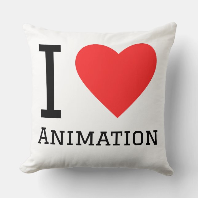 Ich liebe Animation  Kissen (Vorderseite)