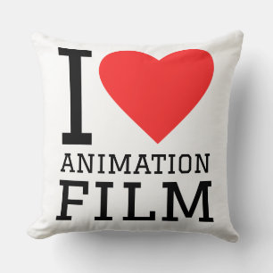 Ich liebe Animationsfilm Kissen