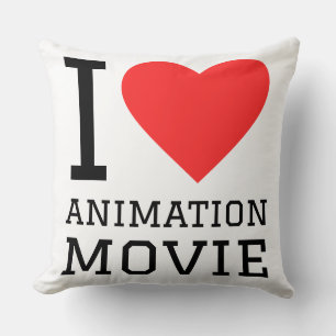 Ich liebe Animationsfilme Kissen