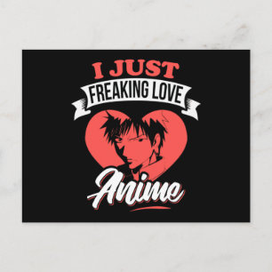 Ich liebe Anime einfach über alles Zitat   Hübsche Postkarte