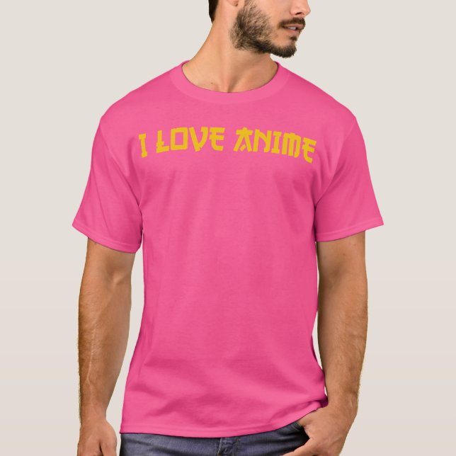 Ich liebe Anime Retro T-Shirt (Vorderseite)