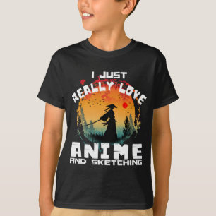 ich liebe Anime und Skizzieren wirklich sehr T-Shirt