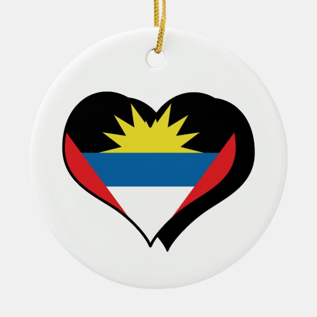 Ich Liebe Antigua und Barbuda Ornament (Vorne)